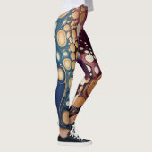 Leggings Marbre de Fluide Céleste en Or de Minuit (Droite)