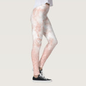 Leggings Marbre de parties scintillant or rose en cuivre à (Droite)