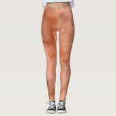 Leggings Marbre de pêche Abstrait (Devant)