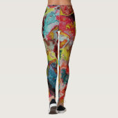 Leggings Marbre de peinture déversé (Dos)