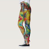 Leggings Marbre de peinture déversé (Gauche)