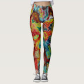 Leggings Marbre de peinture déversé (Devant)