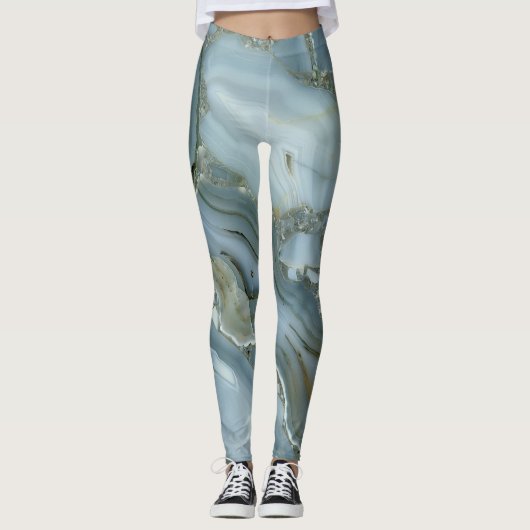 Leggings Marbre de tuiles rocheuses (Devant)