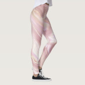 Leggings Marbre élégant : texture or rose (Droite)