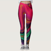 Leggings Marbre et Paillettes d'Or (Devant)
