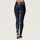 Leggings Marbre foncé Abstrait (Dos)