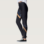 Leggings Marbre foncé Abstrait (Gauche)