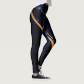 Leggings Marbre foncé Abstrait (Droite)