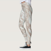 Leggings Marbre Glam Rose rose or or Silver Design Style (Gauche)