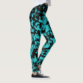 Leggings Marbre Granit Texture Bleu (Droite)