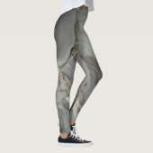Leggings Marbre gris avec sac à ficelle de veine or (Droite)