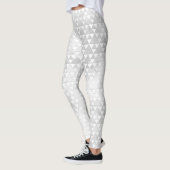 Leggings Marbre gris fumé À damiers triangles (Gauche)