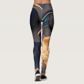 Leggings Marbre Liquide Or de Minuit (Dos)