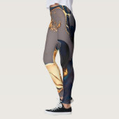Leggings Marbre Liquide Or de Minuit (Gauche)