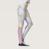 Leggings Marbre Luxe Lavande & Or (Droite)