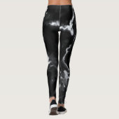 Leggings Marbre noir classique gris blanc do-it-yourself (Dos)