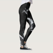 Leggings Marbre noir classique gris blanc do-it-yourself (Droite)