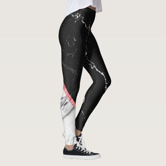 Leggings Marbre noir et blanc (Droite)