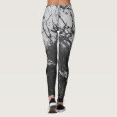 Leggings Marbre noir et blanc moderne glamour tendance (Dos)