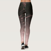Leggings Marbre noir Rose (Dos)