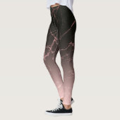 Leggings Marbre noir Rose (Gauche)