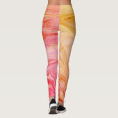 Leggings Marbre orange moderne et tendance (Dos)