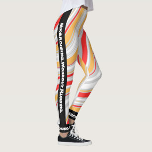 Leggings Marbre personnalisé attrayant pour l'agte de sport