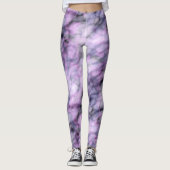 Leggings Marbre pourpre (Devant)