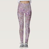 Leggings Marbre pourpre (Devant)
