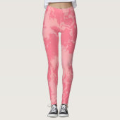 Leggings Marbre rose Abstrait (Devant)