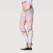 Leggings Marbre rose clair Agate Collection moderne (Gauche)