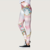 Leggings Marbre rose clair Agate Collection populaire (Gauche)