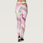 Leggings Marbre rose clair Agate Collection tendance (Dos)