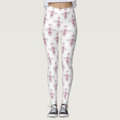 Leggings Marbre rose élégant & Bumble Bee Print (Devant)