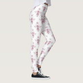 Leggings Marbre rose élégant & Bumble Bee Print (Droite)