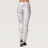 Leggings Marbre rose et blanc doux (Dos)