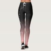 Leggings Marbre rose et noir (Dos)