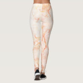 Leggings Marbre rose or rose élégant (Dos)