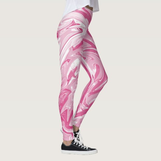 Leggings Marbre rose tacheté (Droite)