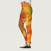 Leggings Marbre rouge, orange, or, jaune (Gauche)