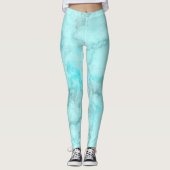 Leggings Marbre turquoise (Devant)