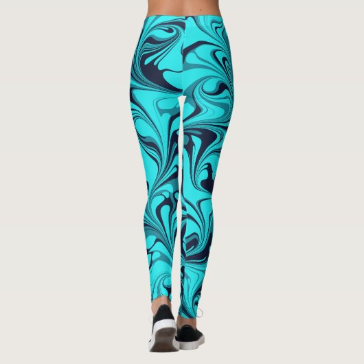 Leggings Marbre turquoise (Dos)