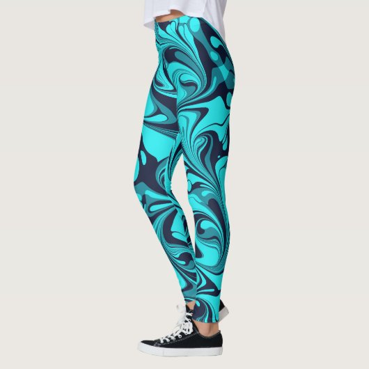 Leggings Marbre turquoise (Gauche)