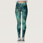 Leggings Marbre turquoise (Devant)