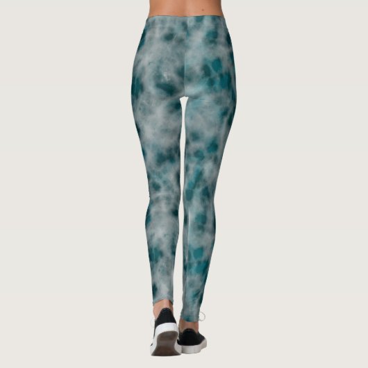 Leggings Marbre turquoise Abstrait (Dos)