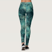 Leggings Marbre turquoise Abstrait (Dos)