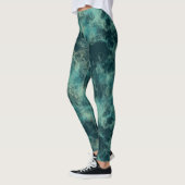 Leggings Marbre turquoise Abstrait (Gauche)