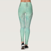 Leggings Marbre turquoise Abstrait (Dos)