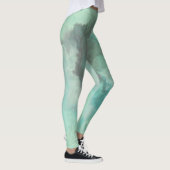 Leggings Marbre turquoise Abstrait (Droite)