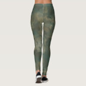 Leggings Marbre turquoise et vert (Dos)